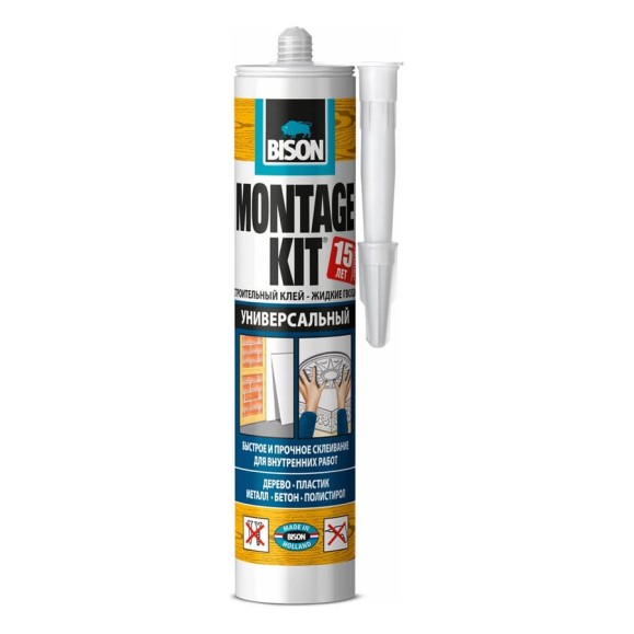 Клей BISON MONTAGEKIT УНИВЕРСАЛЬНЫЙ CRT 440G 6303904 Клей BISON MONTAGEKIT УНИВЕРСАЛЬНЫЙ CRT 440G 6303904