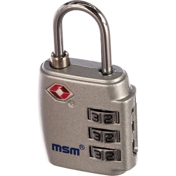 Навесной замок МСМ TSA1 silver 000012515
