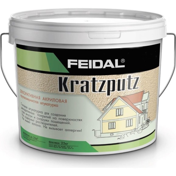 Декоративная штукатурка шуба под терку Kratzputz 25 кг Feidal 20127 Декоративная штукатурка шуба под терку Kratzputz 25 кг Feidal 20127