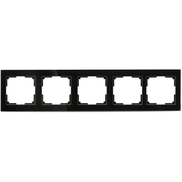 Рамка Smartbuy 5-местная стекло черная Нептун SBE-05b-Glass-FR-5