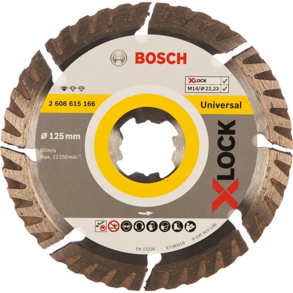 Диск алмазный Standard for Universal X-LOCK (125х22.2 мм) Bosch 2608615166 Диск алмазный Standard for Universal X-LOCK (125х22.2 мм) Bosch 2608615166