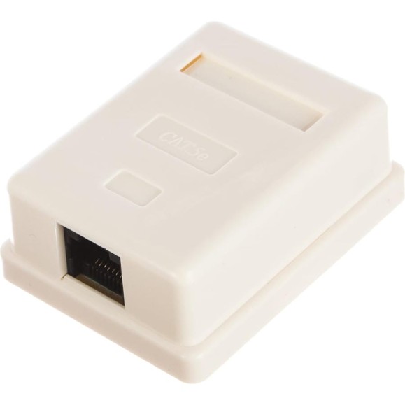 Розетка Cablexpert RJ-45 кат.5e внешняя 1 порт, 110&Krone NA212 Розетка Cablexpert RJ-45 кат.5e внешняя 1 порт, 110&Krone NA212