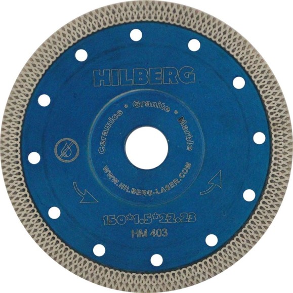 Диск алмазный отрезной Hilberg турбо ультратонкий 150x22.23 Hard Materials X-type HM403