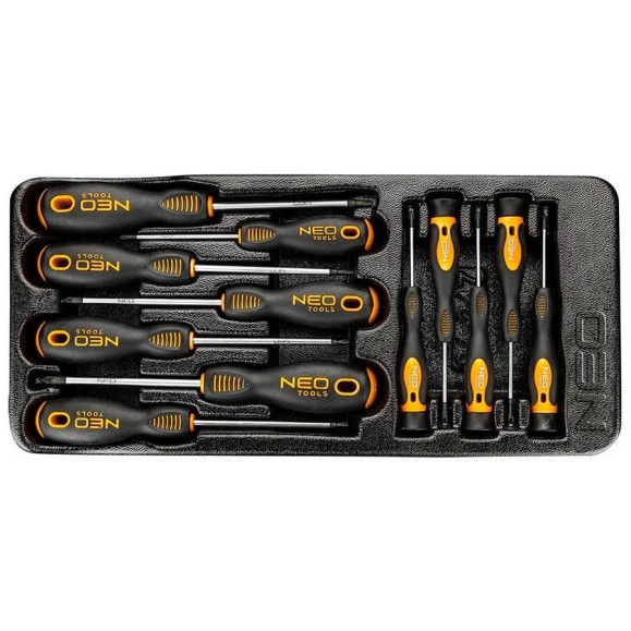 Набор отверток, 12 шт. PZ, TX NEO Tools 84-247 Набор отверток, 12 шт. PZ, TX NEO Tools 84-247