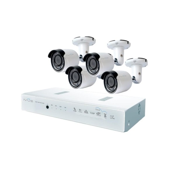 Комплект видеонаблюдения AHD 1.0 Дача Плюс 8+4 1MPX IVUE D5008-РРС-B4
