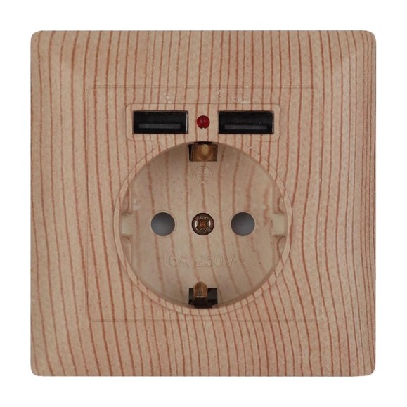 Розетка+USB Intro 441011 PE Schuko со шторками, 16А, 250В 2хUSB, СУ, Solo, Б0043409 Розетка+USB Intro 441011 PE Schuko со шторками, 16А, 250В 2хUSB, СУ, Solo, Б0043409