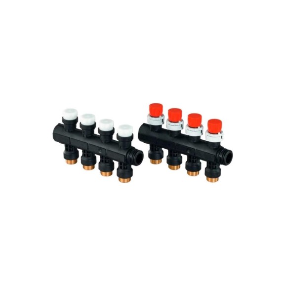 Коллектор Uponor с клапанами Vario Plus пластиковый, выходы 4X 3/4 Евроконус 1030581