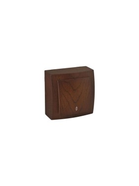 Выключатель NILSON 1ОП проходной орех Themis wood 26271007