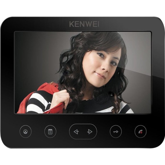 Цветной монитор видеодомофона без трубки (черный) Kenwei hands-free KW-E706C-W200 СЕ001987 Цветной монитор видеодомофона без трубки (черный) Kenwei hands-free KW-E706C-W200 СЕ001987