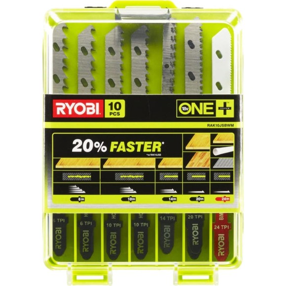 Набор пилочек для лобзика 10 шт Ryobi 5132002811 Набор пилочек для лобзика 10 шт Ryobi 5132002811