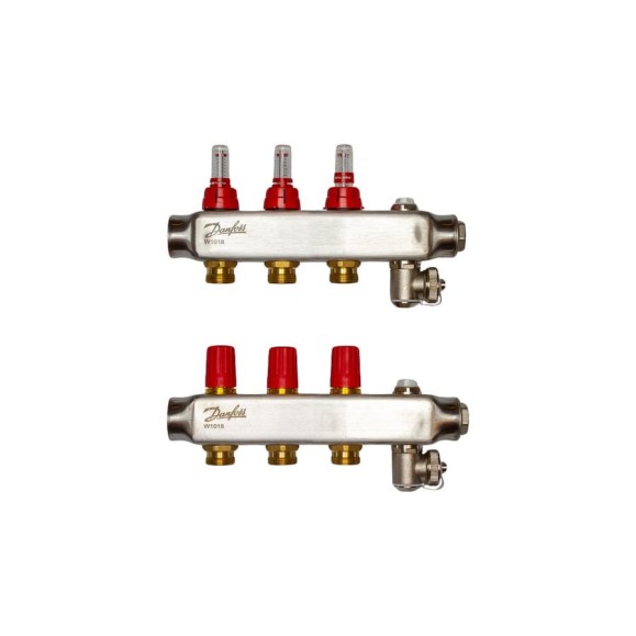 Коллекторы Danfoss SSM-3F с расходомерами 3 контура 088U0753 Коллекторы Danfoss SSM-3F с расходомерами 3 контура 088U0753