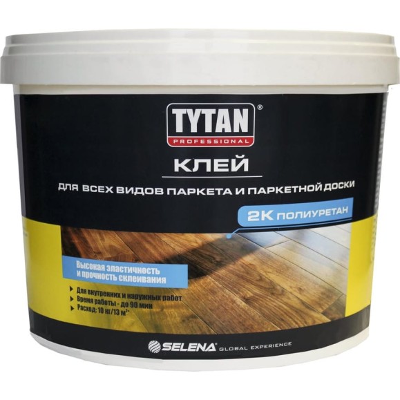 Клей для всех видов паркета и паркетной доски Tytan PROFESSIONAL 2-компонентный 10 кг 15037 244342