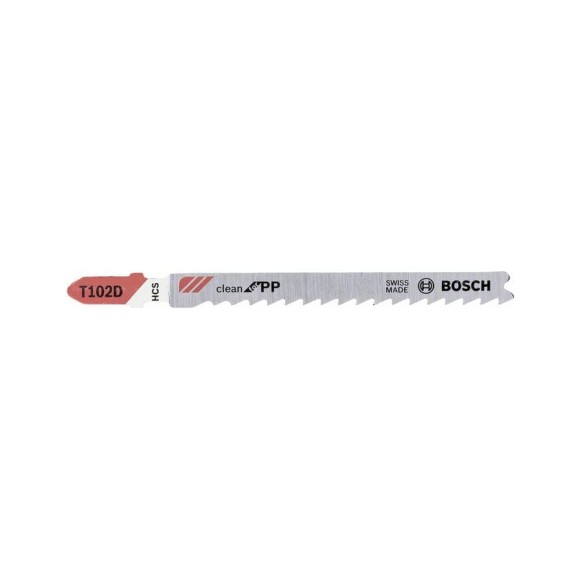 Пилки для пластика T102D CLEANPP (100 мм, шаг 4 мм) Bosch 2609256C56 Пилки для пластика T102D CLEANPP (100 мм, шаг 4 мм) Bosch 2609256C56