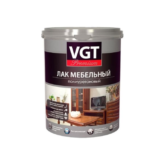 Лак для мебели VGT PREMIUM полиурет. матовый 9кг 11605386 Лак для мебели VGT PREMIUM полиурет. матовый 9кг 11605386
