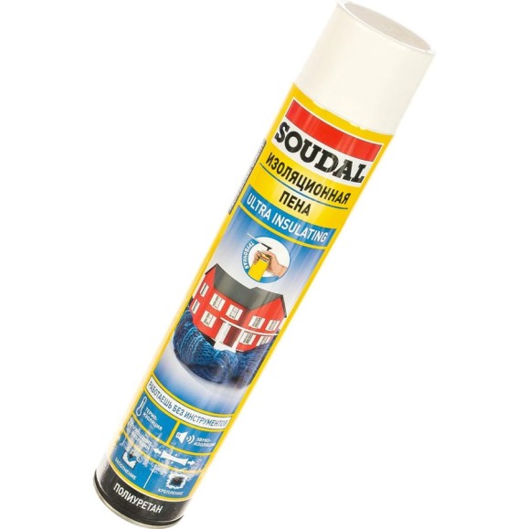 Изоляционная пена SOUDAL трубочная 750 мл 134520 Изоляционная пена SOUDAL трубочная 750 мл 134520