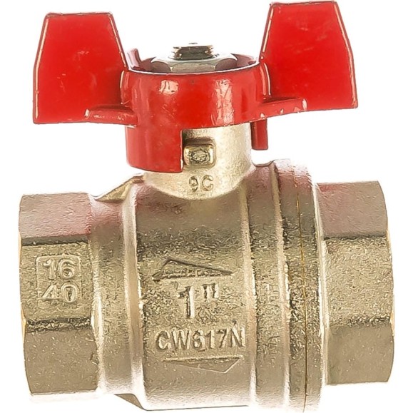 Шаровой кран RuB, 1" DN25 PN40, ВР-ВР, серия MILANO (S.90), бабочка S90F16 Шаровой кран RuB, 1" DN25 PN40, ВР-ВР, серия MILANO (S.90), бабочка S90F16