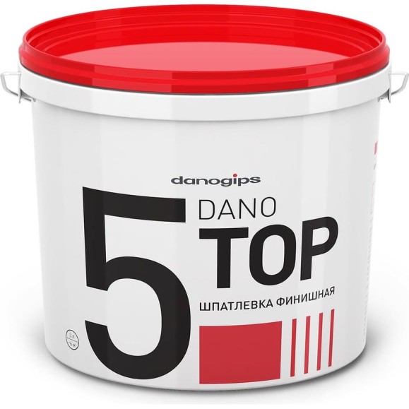 Шпатлевка финишная DANO TOP 5 (10 л) DANOGIPS 614343 Шпатлевка финишная DANO TOP 5 (10 л) DANOGIPS 614343