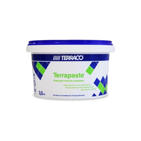 Клей для плитки на акриловой основе TERRACO ТЕРРАПАСТE класс C0, 3.5 кг 6511035 Клей для плитки на акриловой основе TERRACO ТЕРРАПАСТE класс C0, 3.5 кг 6511035
