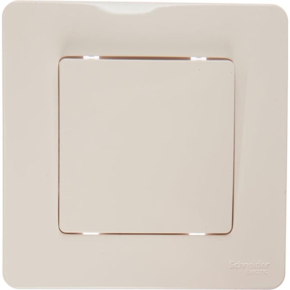 1-клавишный переключатель Systeme Electric BLANCA 10А, 250B, МОЛОЧНЫЙ BLNVS010602