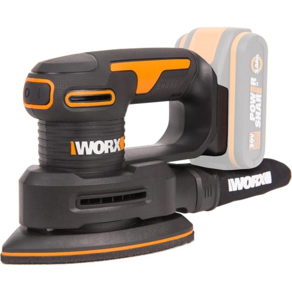 Виброшлифмашина аккумуляторная WORX 20 В, без АКБ и ЗУ WX822.9 Виброшлифмашина аккумуляторная WORX 20 В, без АКБ и ЗУ WX822.9
