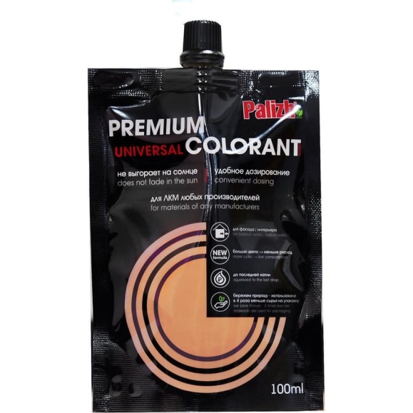 Колер PALIZH №2014 PREMIUM фасад 0,1л мандарин 11605790 Колер PALIZH №2014 PREMIUM фасад 0,1л мандарин 11605790