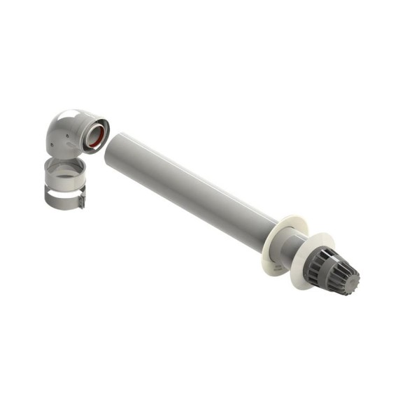 Базовый комплект basic KIT D60/100 1 м (колено, труба с оголовком, 2 накладки) RODA 9709 Базовый комплект basic KIT D60/100 1 м (колено, труба с оголовком, 2 накладки) RODA 9709