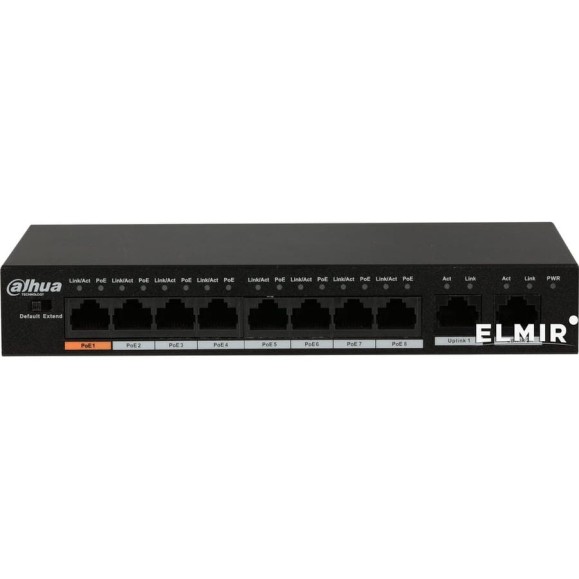 10 портовый гигабитный РОЕ-коммутатор Dahua DH-PFS3010-8GT-96 АН5031894 10 портовый гигабитный РОЕ-коммутатор Dahua DH-PFS3010-8GT-96 АН5031894