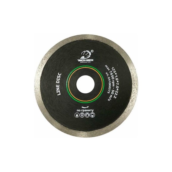 Диск алмазный сплошной по граниту LINE DISC (125х22.2 мм) TECH-NICK 041000375 Диск алмазный сплошной по граниту LINE DISC (125х22.2 мм) TECH-NICK 041000375