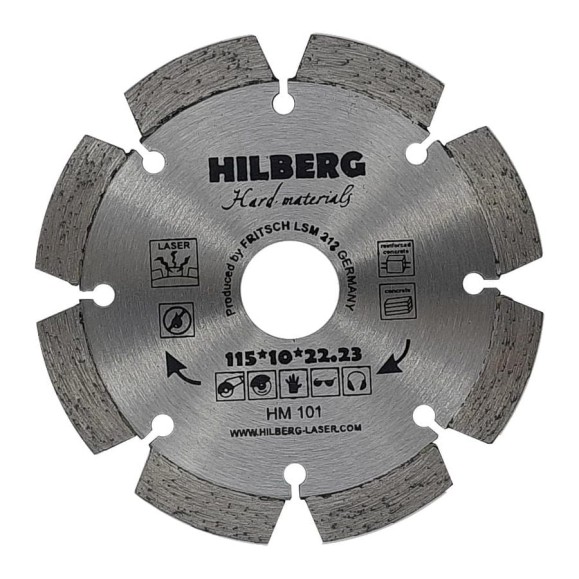 Диск алмазный отрезной Hilberg 115x22.23 Hard Materials Laser HM101 Диск алмазный отрезной Hilberg 115x22.23 Hard Materials Laser HM101