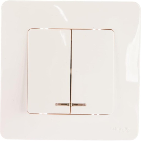 2-клавишный выключатель Systeme Electric BLANCA с подсветкой 10А, 250B, МОЛОЧНЫЙ BLNVS010512 2-клавишный выключатель Systeme Electric BLANCA с подсветкой 10А, 250B, МОЛОЧНЫЙ BLNVS010512