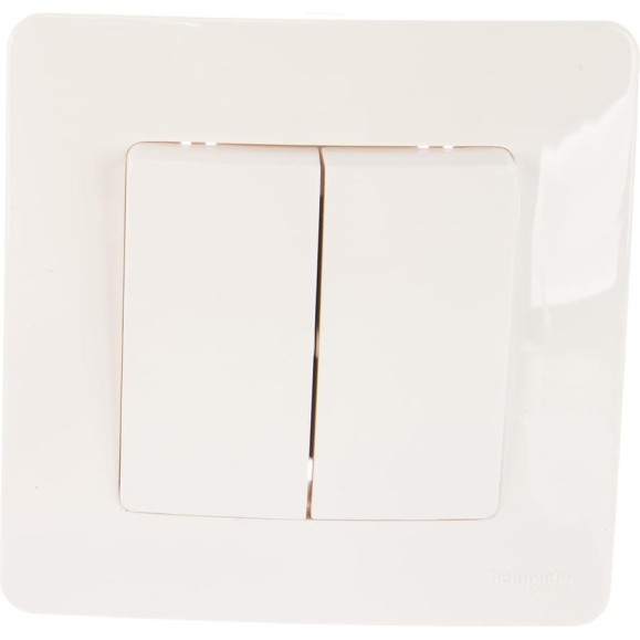 2-клавишный выключатель Systeme Electric BLANCA 10А, 250B, МОЛОЧНЫЙ BLNVS010502 2-клавишный выключатель Systeme Electric BLANCA 10А, 250B, МОЛОЧНЫЙ BLNVS010502