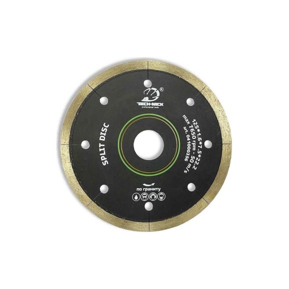 Диск алмазный сплошной по граниту SPLIT DISC (125х22.2 мм) TECH-NICK 041000356 Диск алмазный сплошной по граниту SPLIT DISC (125х22.2 мм) TECH-NICK 041000356