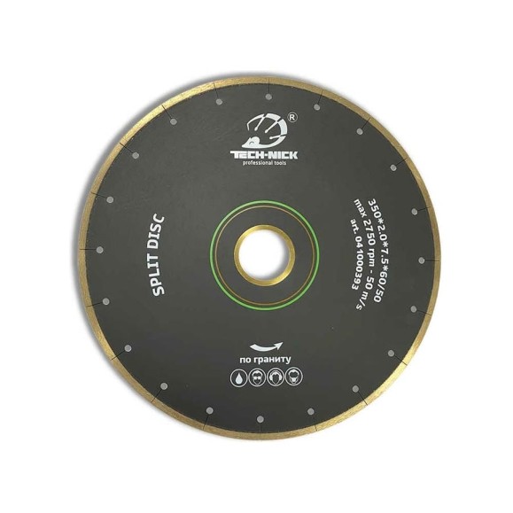 Диск алмазный сплошной по граниту SPLIT DISC (350х60/50 мм) TECH-NICK 041000393 Диск алмазный сплошной по граниту SPLIT DISC (350х60/50 мм) TECH-NICK 041000393