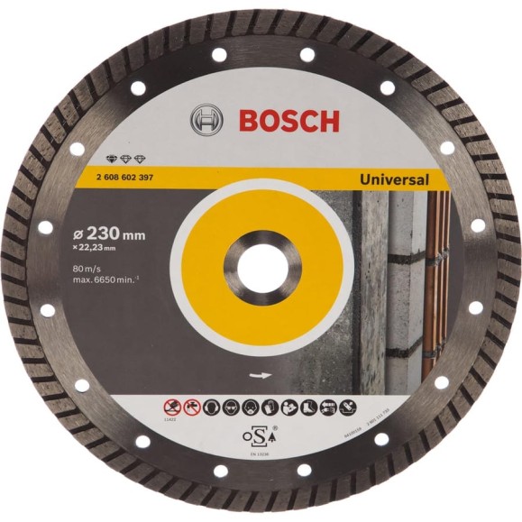Диск алмазный универсальный 230х22,2 мм Bosch 2.608.602.397 Диск алмазный универсальный 230х22,2 мм Bosch 2.608.602.397