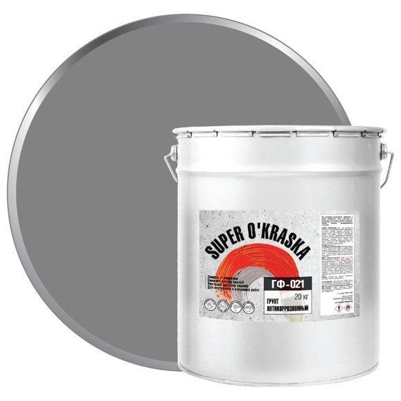 Грунт super maler ГФ-021 серый 20кг Лк-00005635 Грунт super maler ГФ-021 серый 20кг Лк-00005635