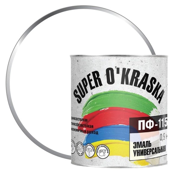 Эмаль super maler ПФ-115 белый матовый 0,9кг Лк-00005644 Эмаль super maler ПФ-115 белый матовый 0,9кг Лк-00005644