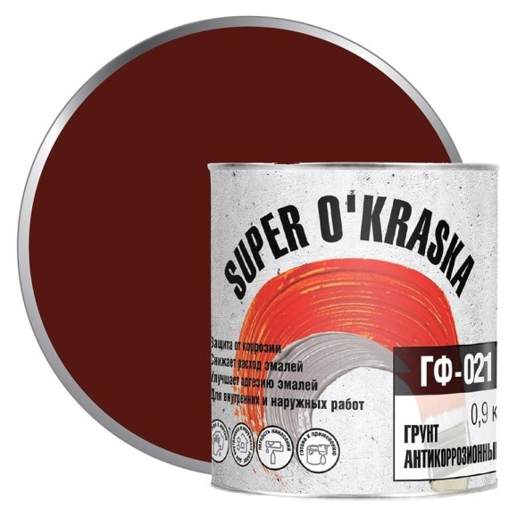 Грунт super maler ГФ-021 красно-коричневый 1,9кг Лк-00005685 Грунт super maler ГФ-021 красно-коричневый 1,9кг Лк-00005685