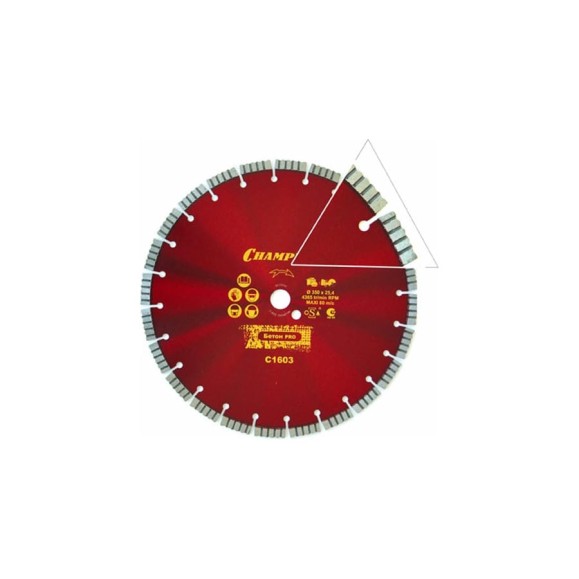 Диск алмазный бетон PRO Crunch Concrete (350х25.4х12 мм) Champion C1603 Диск алмазный бетон PRO Crunch Concrete (350х25.4х12 мм) Champion C1603
