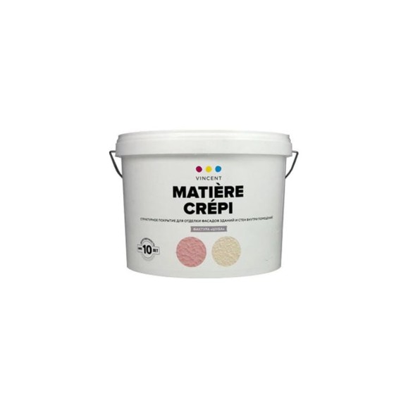 Штукатурка декоративная MATIERE CREPI с эффектом шуба 15 кг VINCENT 090-019 Штукатурка декоративная MATIERE CREPI с эффектом шуба 15 кг VINCENT 090-019