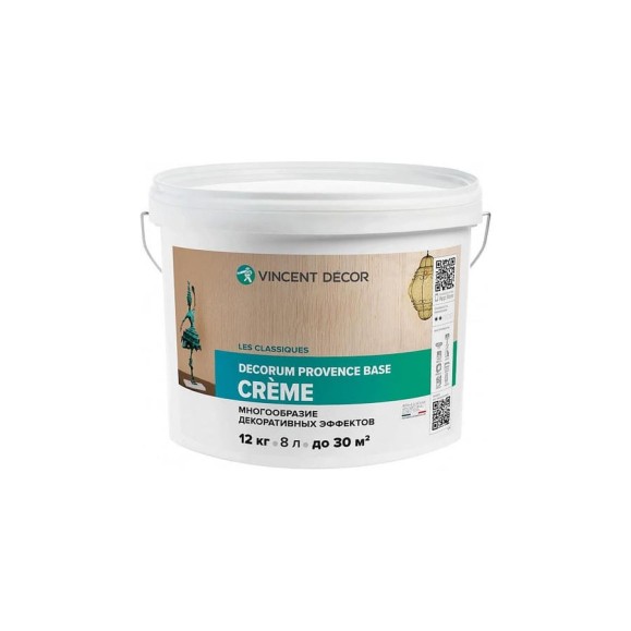 Штукатурка декоративная PROVANS BASE CREME с многообразием эффектов 12 кг VINCENT DECOR 103-301 Штукатурка декоративная PROVANS BASE CREME с многообразием эффектов 12 кг VINCENT DECOR 103-301