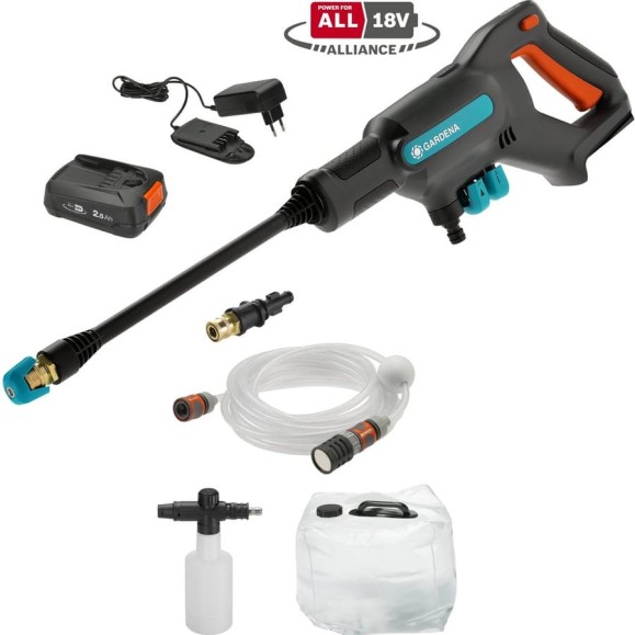 Аккумуляторная мойка высокого давления Gardena AquaClean Li-18 Premium Set 14800-31.000.00 Аккумуляторная мойка высокого давления Gardena AquaClean Li-18 Premium Set 14800-31.000.00