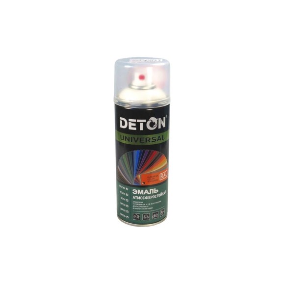 Аэрозольная эмаль Deton универсальная Белая матовая RAL 9003 UNIVERSAL 520 мл 126899 DTN-A46799