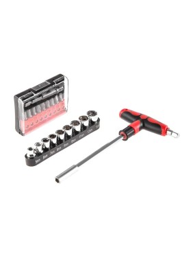Отвертка HAMMER Flex 601-027 с набором бит и головок 19 шт. Т-образная рукоятка, CRV 400834 Отвертка HAMMER Flex 601-027 с набором бит и головок 19 шт. Т-образная рукоятка, CRV 400834
