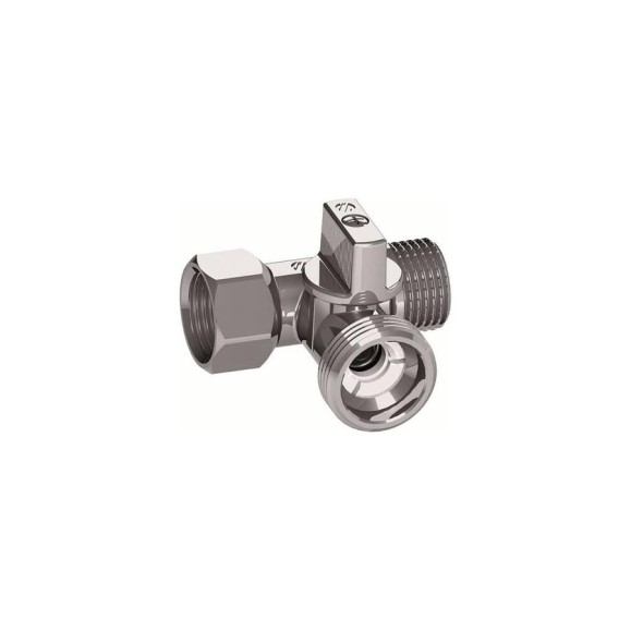 Шаровый трехпроходной вентиль Arco 3/4"х1/2"х1/2", латунь хромированная 233510 00049184 Шаровый трехпроходной вентиль Arco 3/4"х1/2"х1/2", латунь хромированная 233510 00049184
