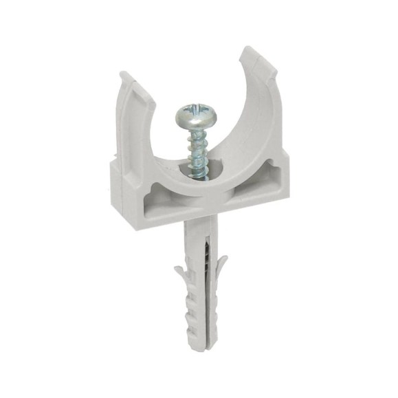 Крепеж для трубы с дюбелем IEK 25 мм CT ИЭК CTA10D-CT25-K41-100 Крепеж для трубы с дюбелем IEK 25 мм CT ИЭК CTA10D-CT25-K41-100