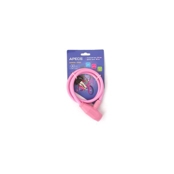 Велосипедный замок Apecs PD-81-80CM-PINK 20436 Велосипедный замок Apecs PD-81-80CM-PINK 20436