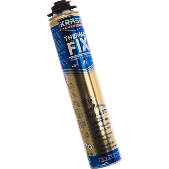 Клей-пена KRASS Professional ThermoFix для теплоизоляционных работ 0,75 л Лк-00010328 Клей-пена KRASS Professional ThermoFix для теплоизоляционных работ 0,75 л Лк-00010328