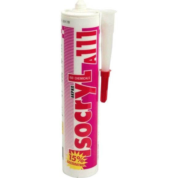 Акриловый герметик ISOCRYL A111, белый, 280 мл 1110111 Акриловый герметик ISOCRYL A111, белый, 280 мл 1110111