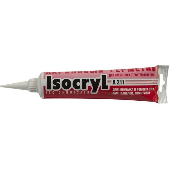 Акриловый герметик ISOCRYL A211, белый, 115 мл 2110108 Акриловый герметик ISOCRYL A211, белый, 115 мл 2110108