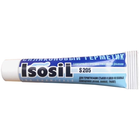 Силиконовый санитарный герметик для ванной и кухни ISOSIL S205 бесцветный, 40 мл 2050005 Силиконовый санитарный герметик для ванной и кухни ISOSIL S205 бесцветный, 40 мл 2050005